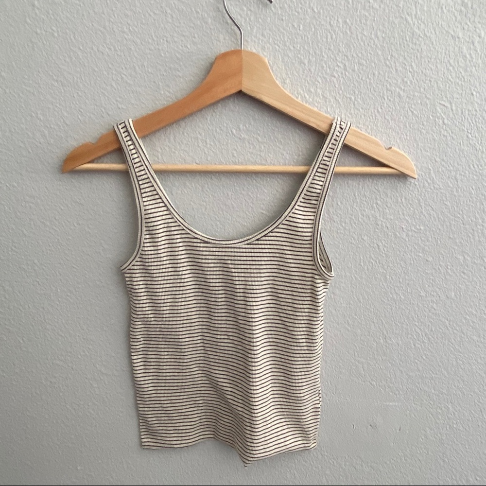 Divided/H&M striped crop tank top